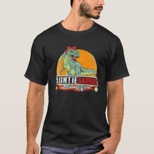 AUNTIESAURUS T Rex Dinosaur Auntie Saurus Birthday T-Shirt