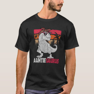 Auntiesaurus T Rex Dinosaur Auntie Saurus Family T-Shirt