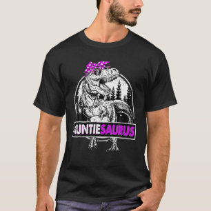 Auntiesaurus T Rex Dinosaur Funny Mother's Day T-Shirt