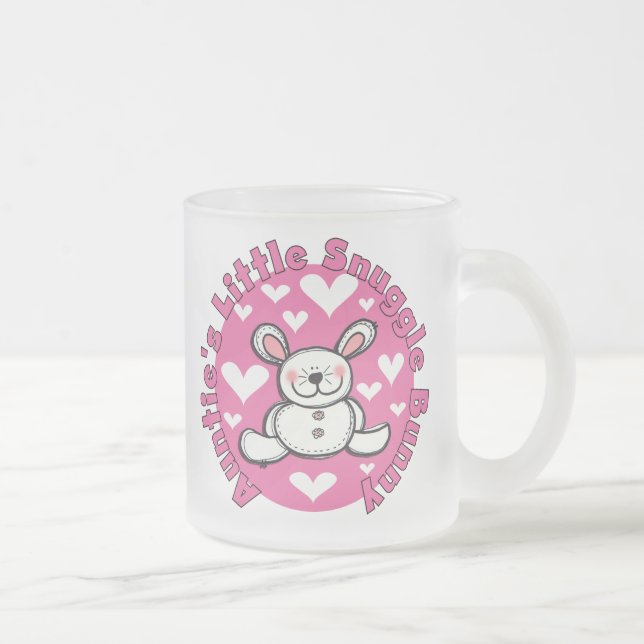 AUNTIESNUGGLEBUNNY.png Frosted Glass Coffee Mug (Right)