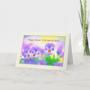Aunt's Easter card with Pansies