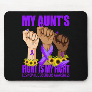 Aunt's Fight Is My Fight Fibromyalgia Awareness Mouse Mat