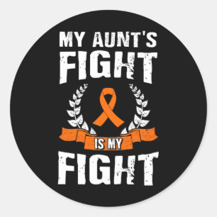 Aunt's Fight Is My Fight Leukaemia Awareness 1 Classic Round Sticker