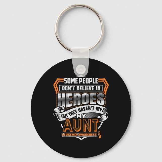 Aunt's Fight Is My Fight Leukaemia Awareness 2  Key Ring (Front)