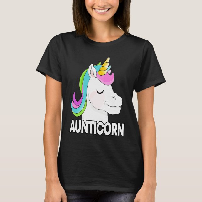 Aunts, funny unicorn, aunt family, aunt T-Shirt (Front)