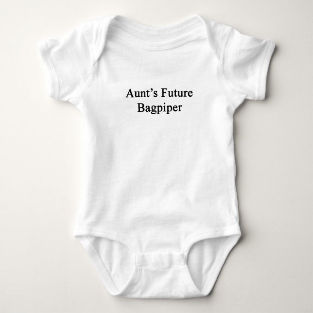 Aunt's Future Bagpiper Baby Bodysuit (Front)
