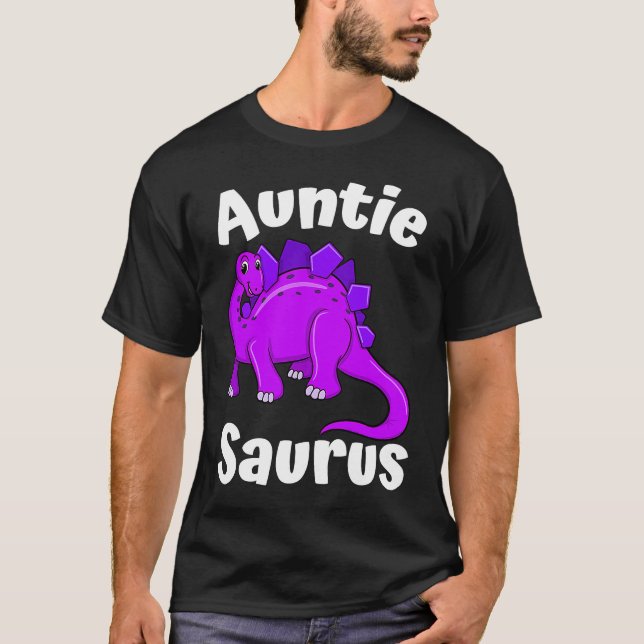Auntsaurus Aunt Dinosaur  Dino T-Shirt (Front)