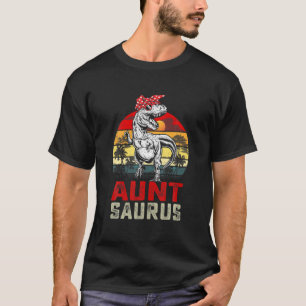 Auntsaurus T Rex Dinosaur Aunt Saurus Mothers Day T-Shirt