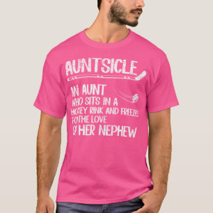 Auntsicle Hockey Aunt Of A Hockey Player Auntie T-Shirt