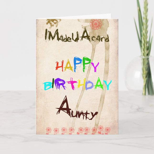 Aunty  birthday card (Front)