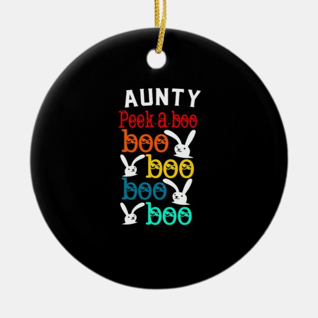 Aunty Bunny Game For Novelty Kids Adults Ceramic Tree Decoration (Front)