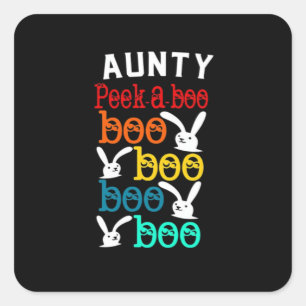 Aunty Bunny Game For Novelty Kids Adults Square Sticker