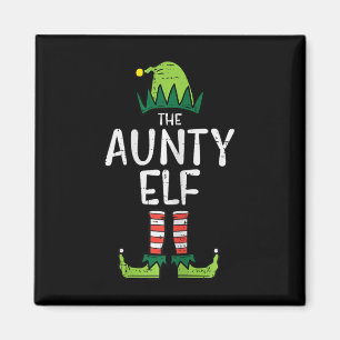 Aunty Elf Xmas Matching Christmas For Family Aunt Magnet