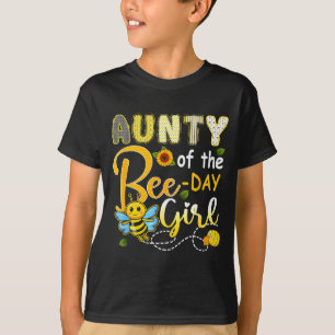 Aunty of the bee-day girl funny bee birthday party T-Shirt