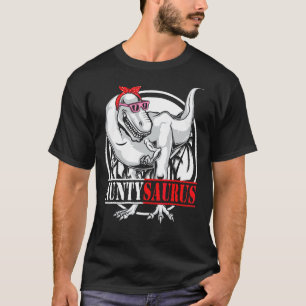 Auntysaurus Dinosaur Rex Mother's Day Family Match T-Shirt