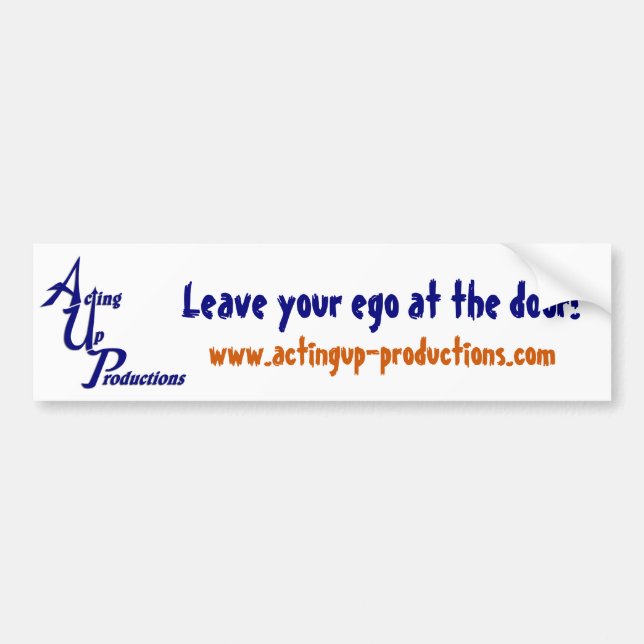 AUP "Leave Your Ego At the Door" Bumper Sticker (Front)