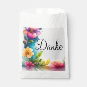 Auqarell Blumen bunt Favour Bags