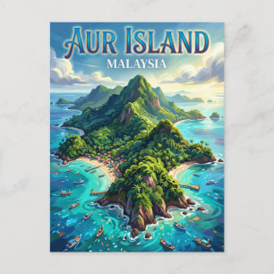 Aur Island Malaysia Postcard