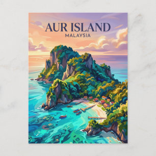 Aur Island Malaysia Postcard