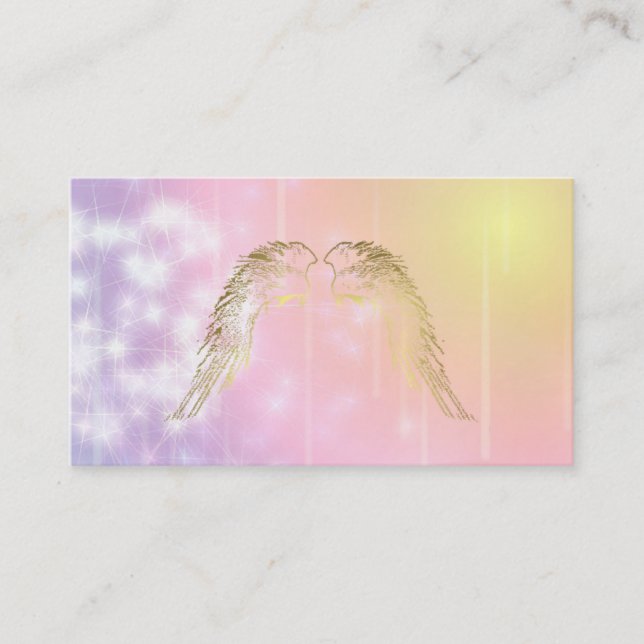Aura Angel Wings Psychic Chakra Business Cards (Front)