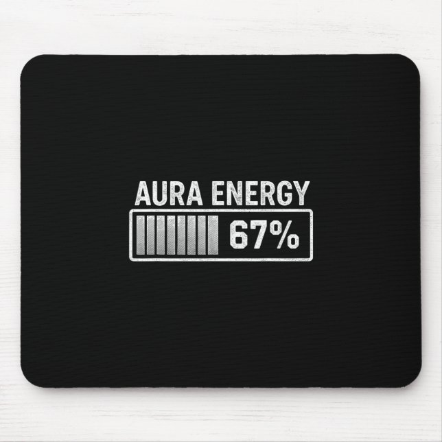 Aura At 67 Funny Six Seven Meme Gen Alpha Slang  Mouse Mat (Front)