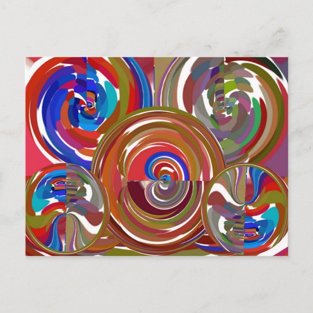 Aura Cleaning Circles - Reiki Meditation Mandala 7 Postcard (Front)