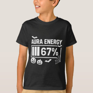 Aura energy 67 percent 6 7 meme halloween  T-Shirt