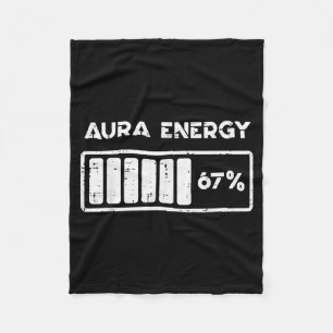 Aura Energy 67 Percent Funny Number 6 7 Meme Women Fleece Blanket