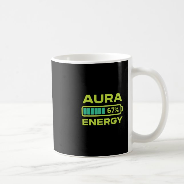Aura Energy 67 Percent Meme Six Seven Farming  Coffee Mug (Right)