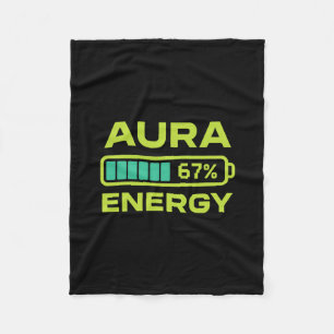 Aura Energy 67 Percent Meme Six Seven Farming Fleece Blanket