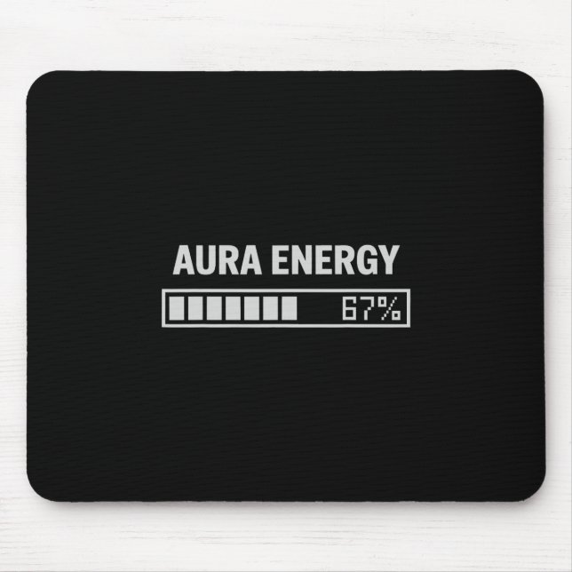 Aura Energy At 67 Funny Six Seven Meme Gen Alpha M Mouse Mat (Front)