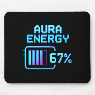 Aura Energy at 67 Funny Six Seven Meme Gen Alpha Mouse Mat