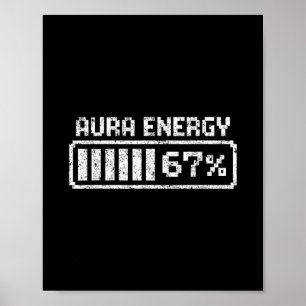 Aura Energy Six Seven 67 Meme Poster