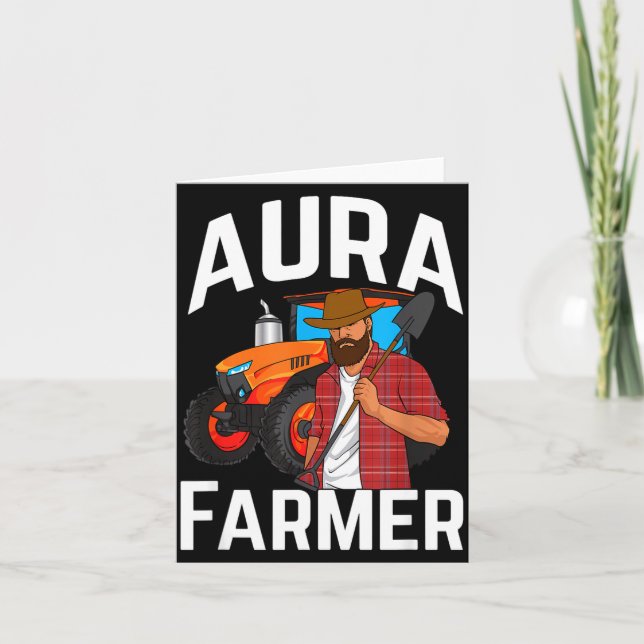 Aura Farmer Funny Meme  Card (Front)