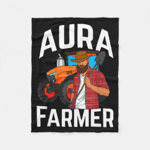 Aura Farmer Funny Meme Fleece Blanket