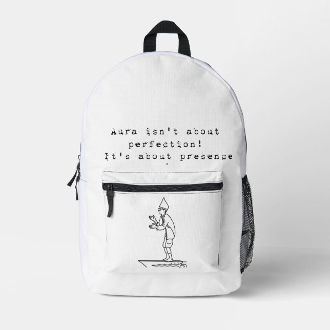 Aura Farming Boy Printed Backpack (Front)