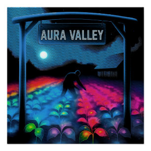 Aura Farming Colourful Valley Poster