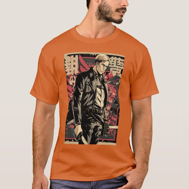 Aura Farming Erwin Smith Chad Max T-Shirt (Front)
