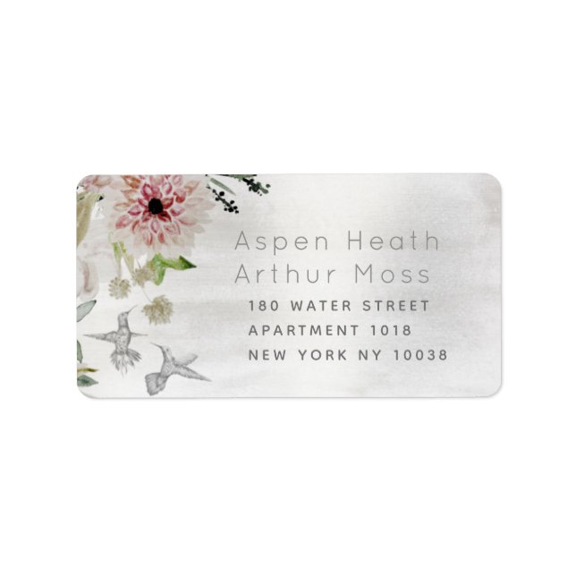 Aura Of Nature Wedding RSVP Return Envelope Label (Front)