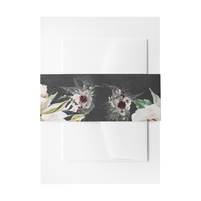 Aura Of Night Wedding Invitation Suite Belly Band (Front Example)