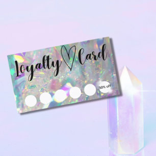 Aura Quartz Crystal Customer Loyalty Card