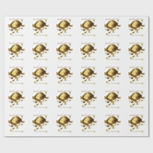 AURALUXY™ Golden Turtle – Wealth Mindset Wrapping Paper
