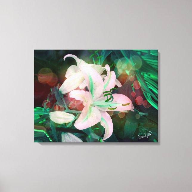 Auras Dancing with the Lilies Canvas Print (Front)
