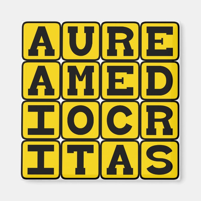 Aurea Mediocritas, Golden Mean Magnet (Front)