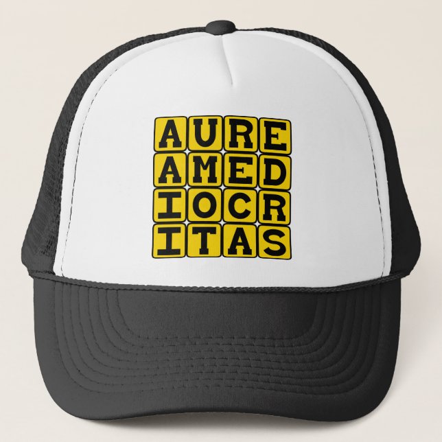 Aurea Mediocritas, Golden Mean Trucker Hat (Front)