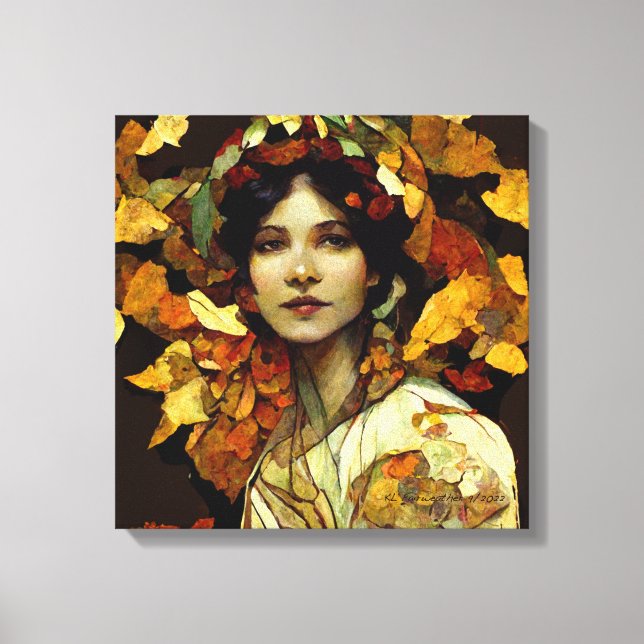 "Aurelia" Autumn Portrait  Canvas Print (Front)