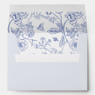 AURELIA Chinoiserie Victorian Floral Toile Wedding Envelope