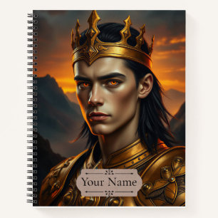 Aurelius the Solar Flame Personalized Fantasy Notebook