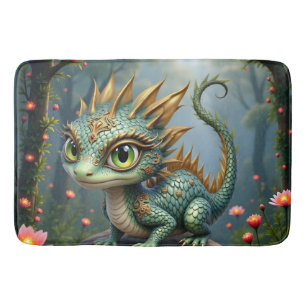 Auren – Little Emerald Forest Dragon Bath Mat