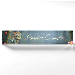 Auren – Little Emerald Forest Dragon Nameplate